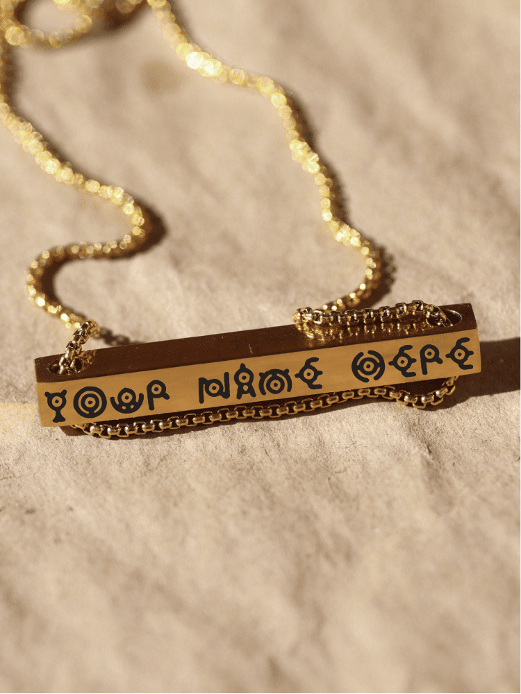 Custom Unown Glyph Necklace
