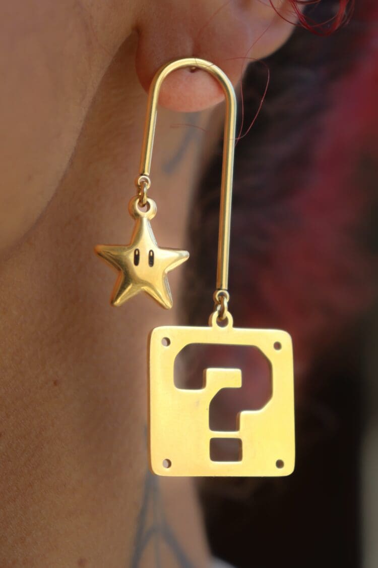 Super Star Question Box Earrings